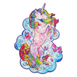 UNIDRAGON Dřevěné puzzle inspiring unicorn velikost S