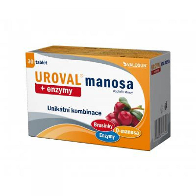 UROVAL Manosa + enzymy 30 tablet