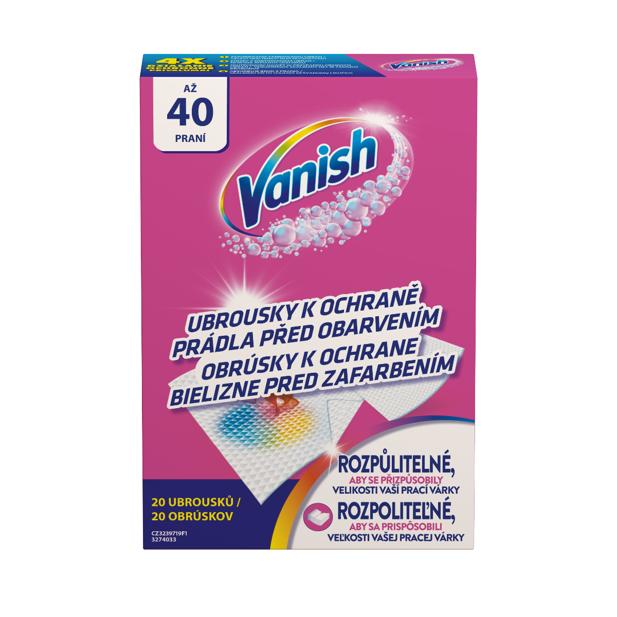 Vanish Color Protect Ubrousky 20 ks