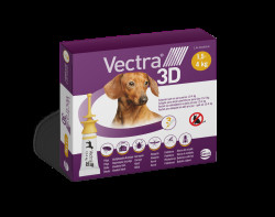 Vectra 3D spot-on pro psy XS (1,5–4 kg) 3 pipety