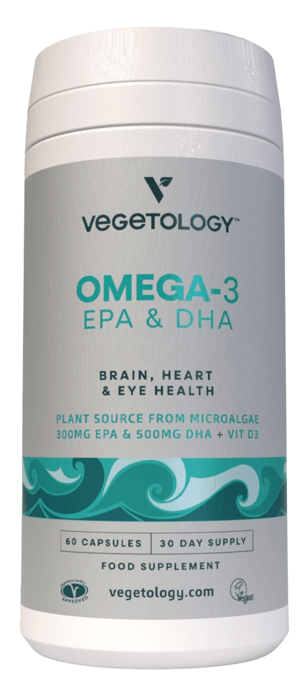 VEGETOLOGY Omega-3 - EPA a DHA + vitamín D3 60 kapslí