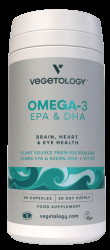 VEGETOLOGY Omega-3 - EPA a DHA + vitamín D3 60 kapslí