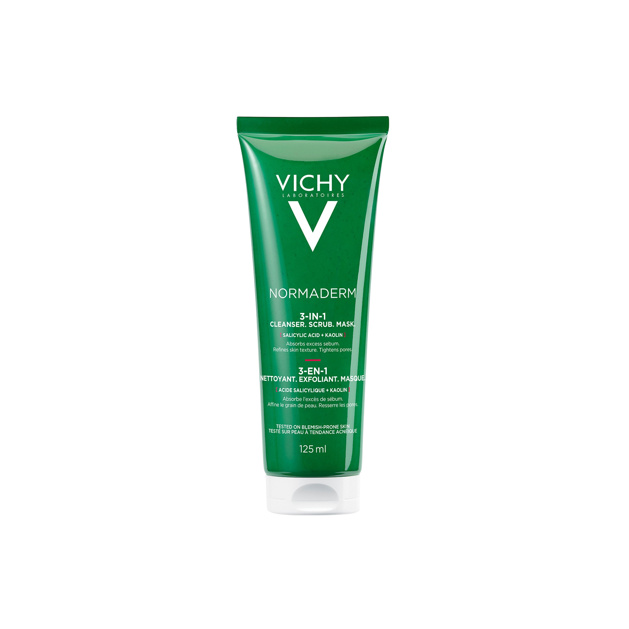 VICHY Normaderm Přípravek pro čištění pleti s nedokonalostmi 3v1, 125 ml