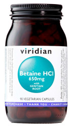 VIRIDIAN Betaine HCL 90 kapslí