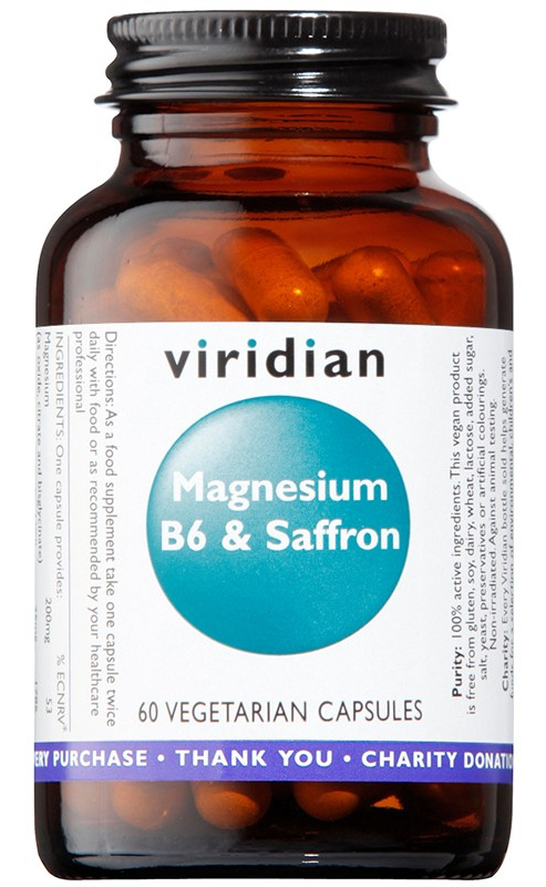 VIRIDIAN Magnesium B6 & Saffron 60 kapslí