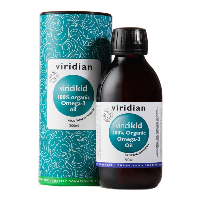 VIRIDIAN Viridikid Omega 3 Oil Organic (Bio Omega 3 olej pro děti) 200 ml