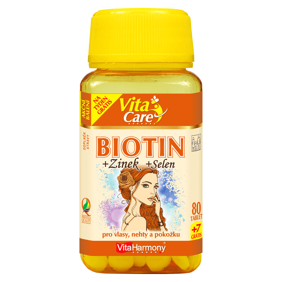 VITAHARMONY Biotin 300 µg + Selen + Zinek 87 tablet