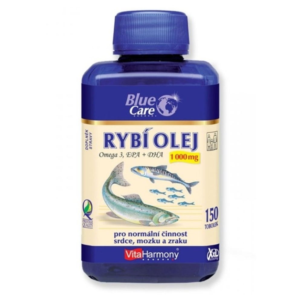 VITAHARMONY Rybí olej Omega 3 1000 mg 150 tobolek