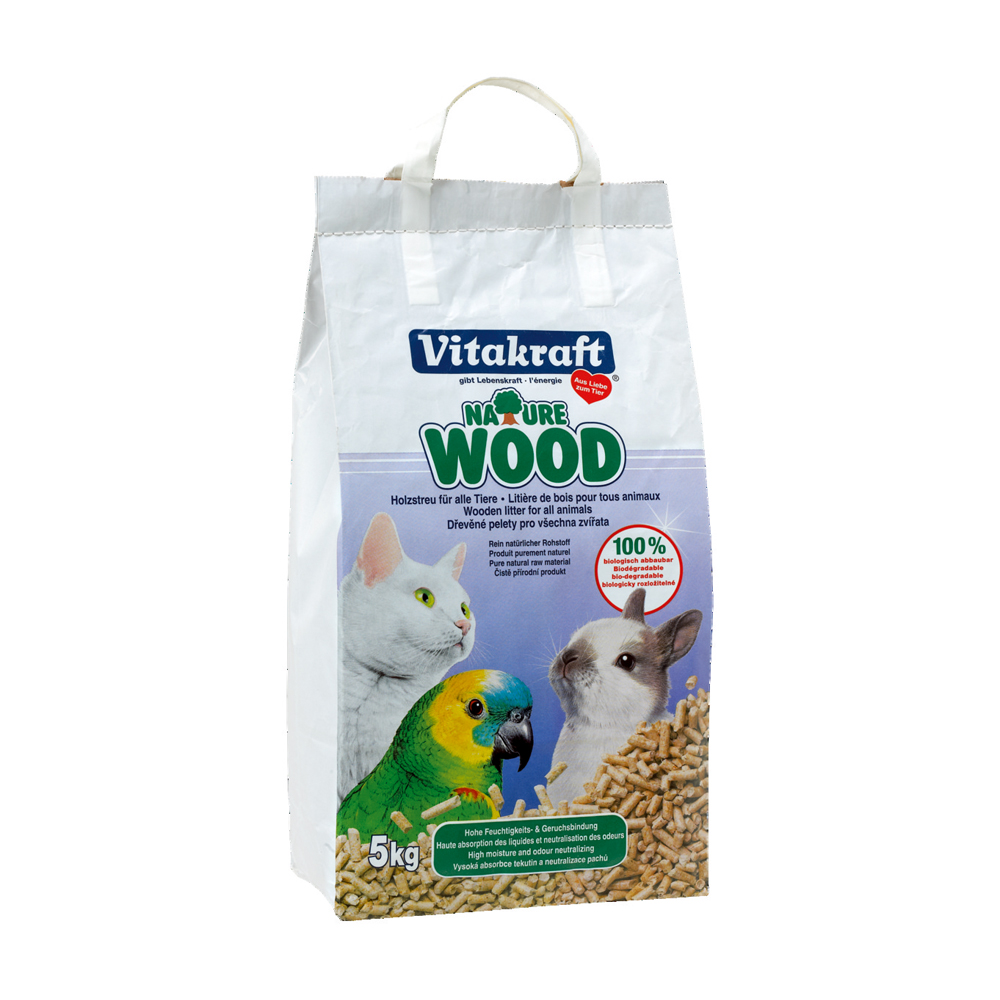 Vitakraft Nature Wood dřevěné peletky 5 kg