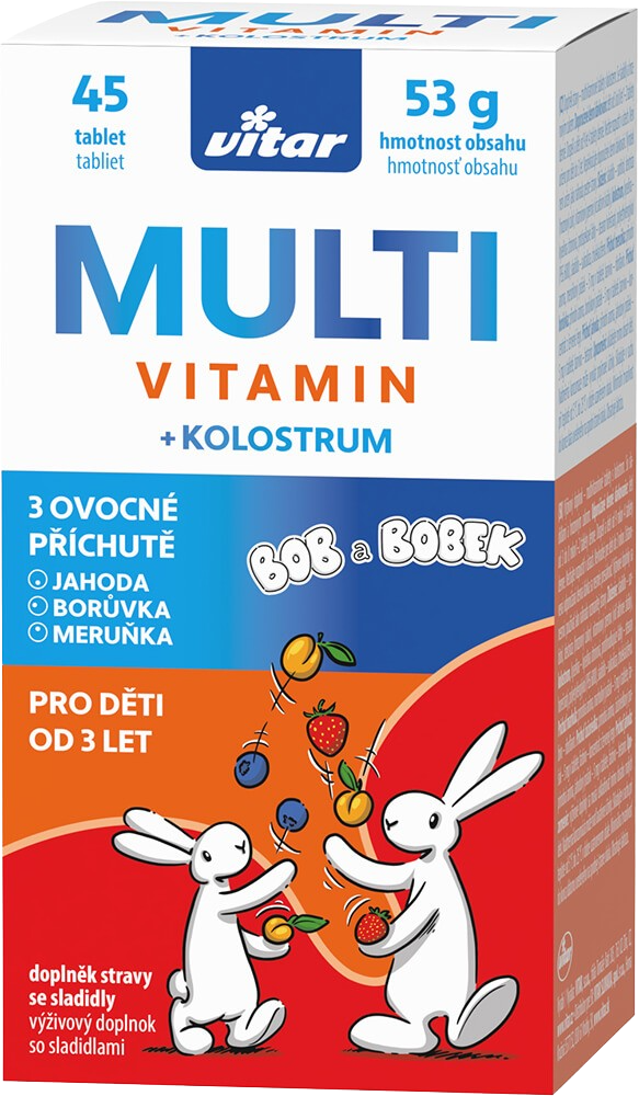 VITAR KIDS Multivitamin + Kolostrum 45 tablet