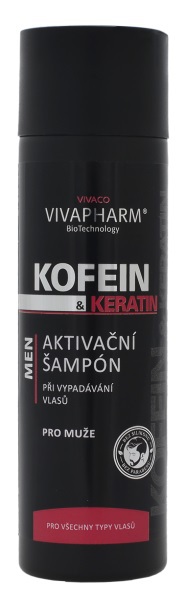 VIVAPHARM Kofeinový šampon pro muže s keratinem 200 ml