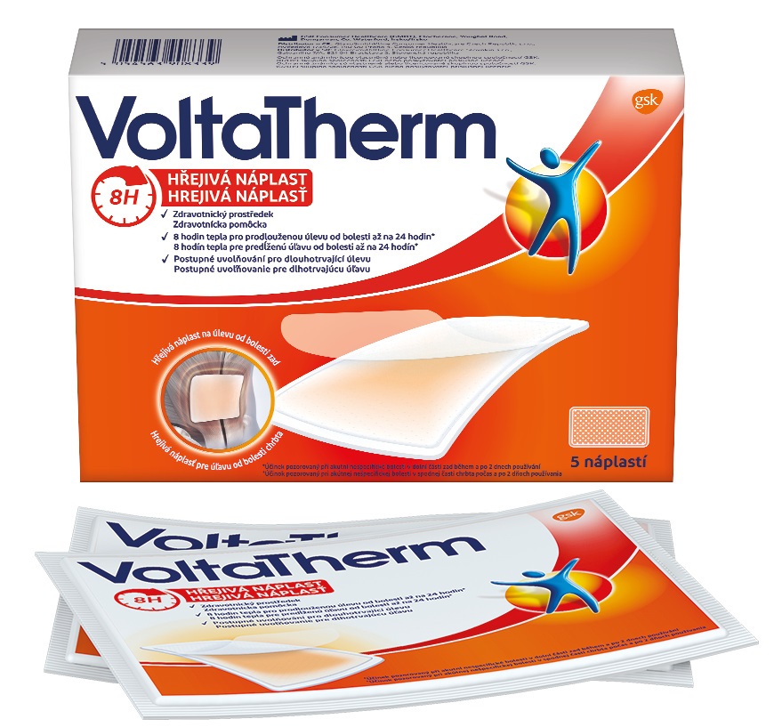 VOLTATHERM VoltaTherm hřejivá náplast na úlevu od bolesti zad 5 ks