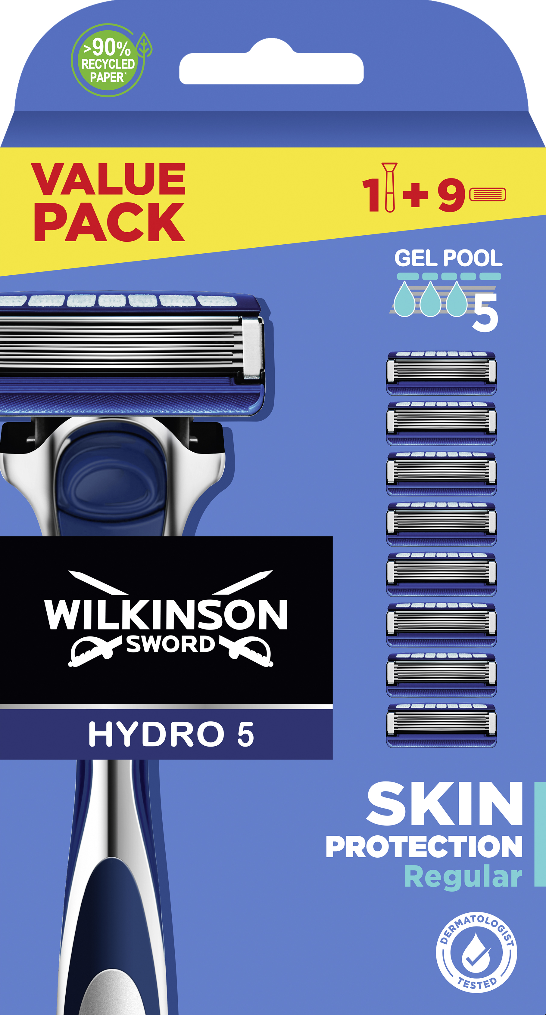 WILKINSON SWORD Hydro 5 Protection XXL Strojek + náhradní hlavice 9 ks