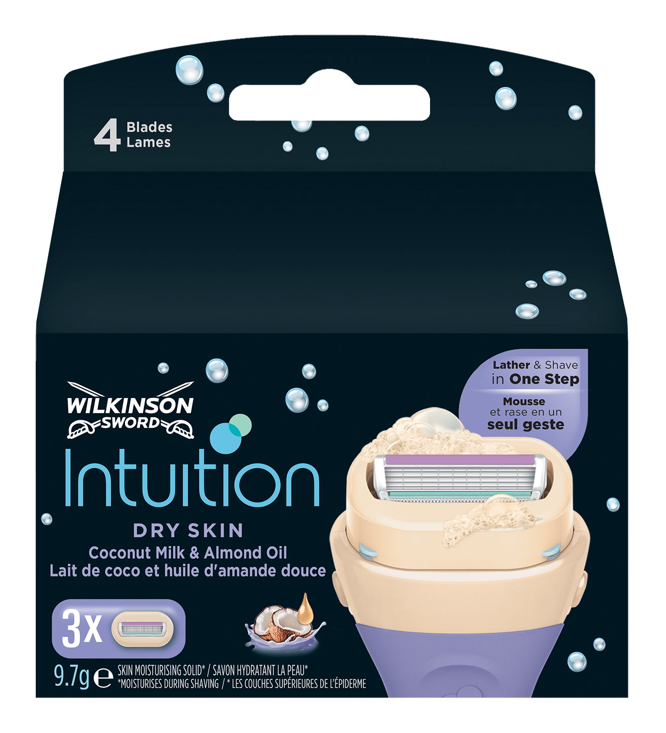 WILKINSON SWORD Intuition Dry Skin Náhradní hlavice 3 ks