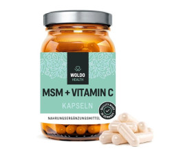 WoldoHealth MSM + vitamin C 180 kapslí