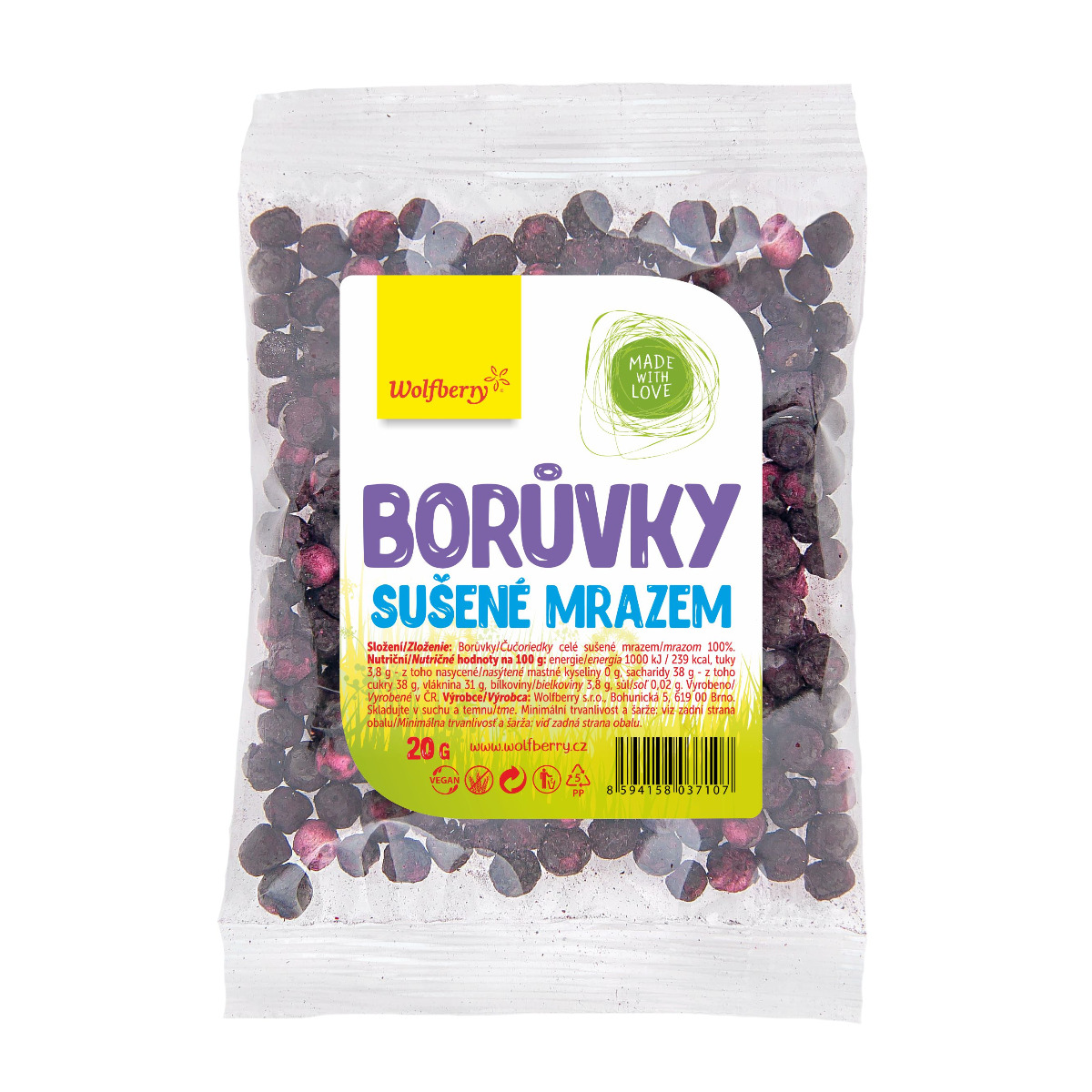 Wolfberry Borůvky lyofilizované 20 g