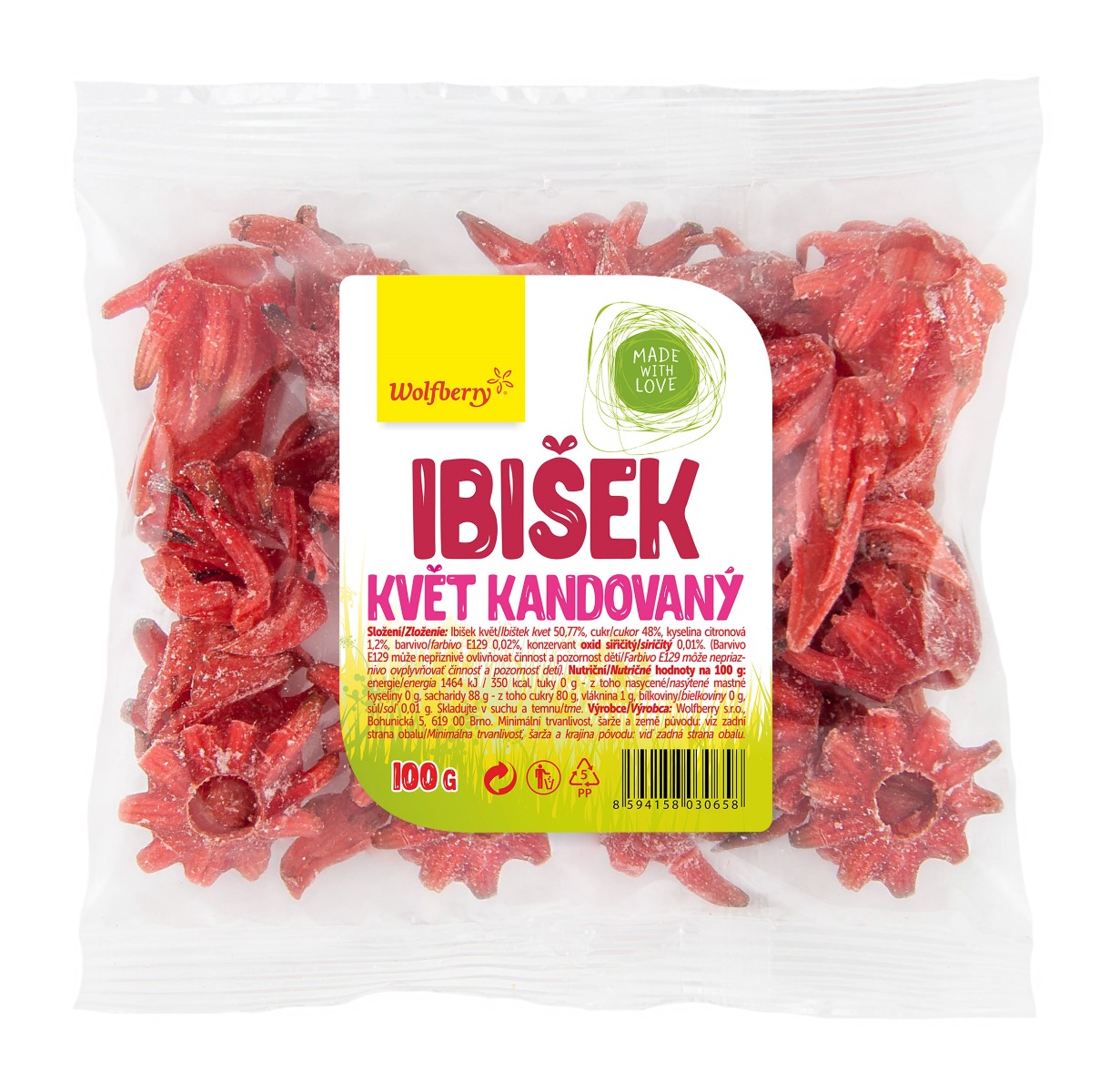 Wolfberry Květ ibišku kandovaný 100 g