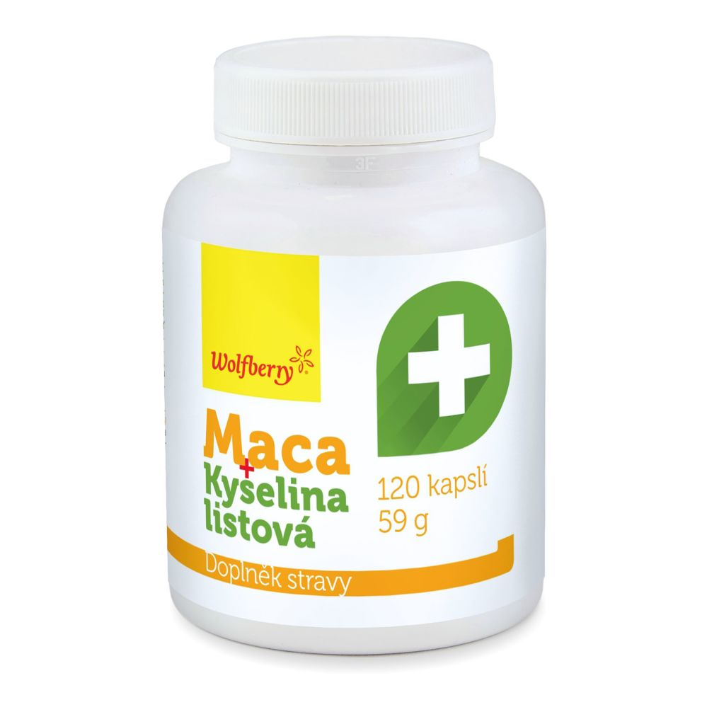 WOLFBERRY Maca extrakt + Kyselina listová 120 kapslí