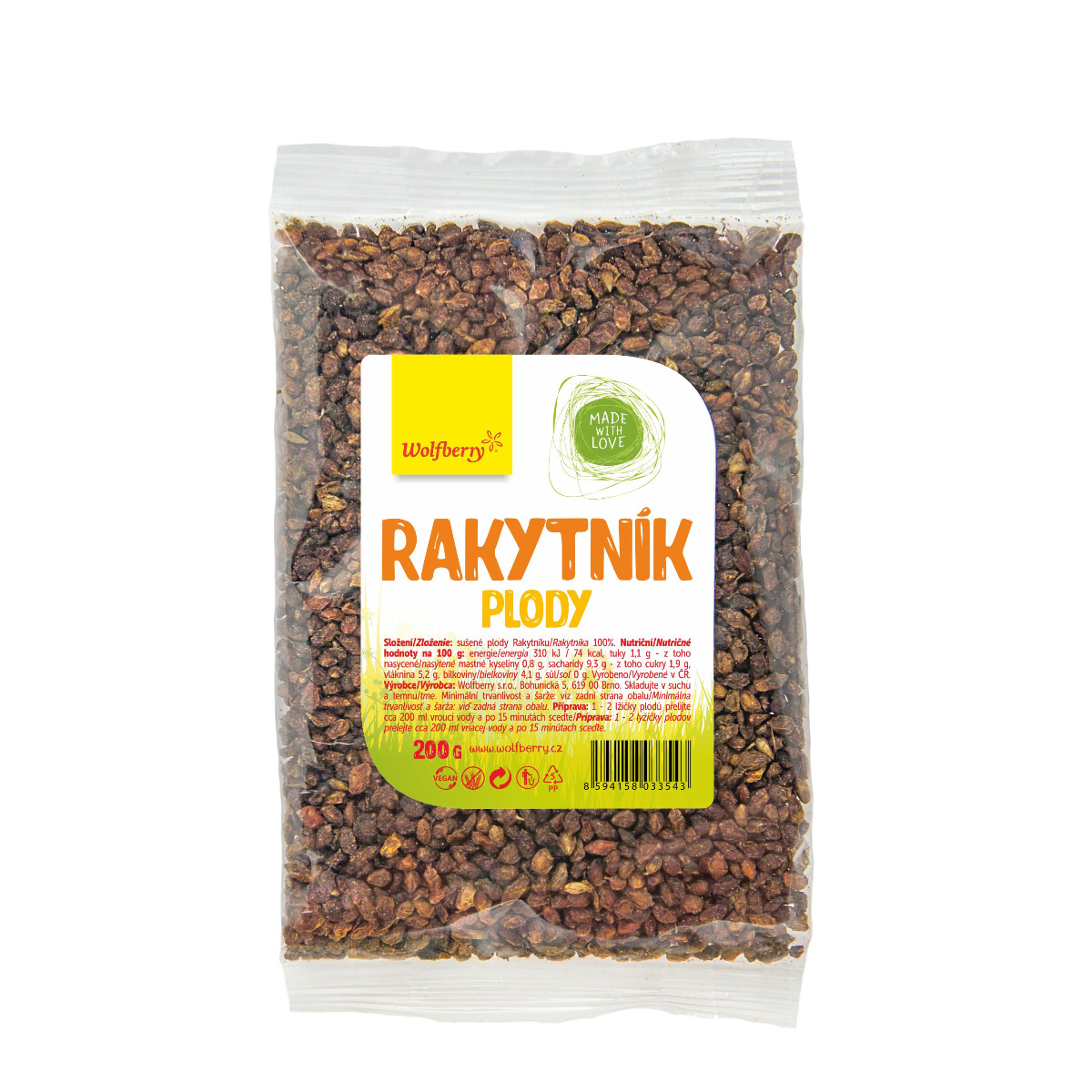 Wolfberry Rakytník sušené plody 200 g