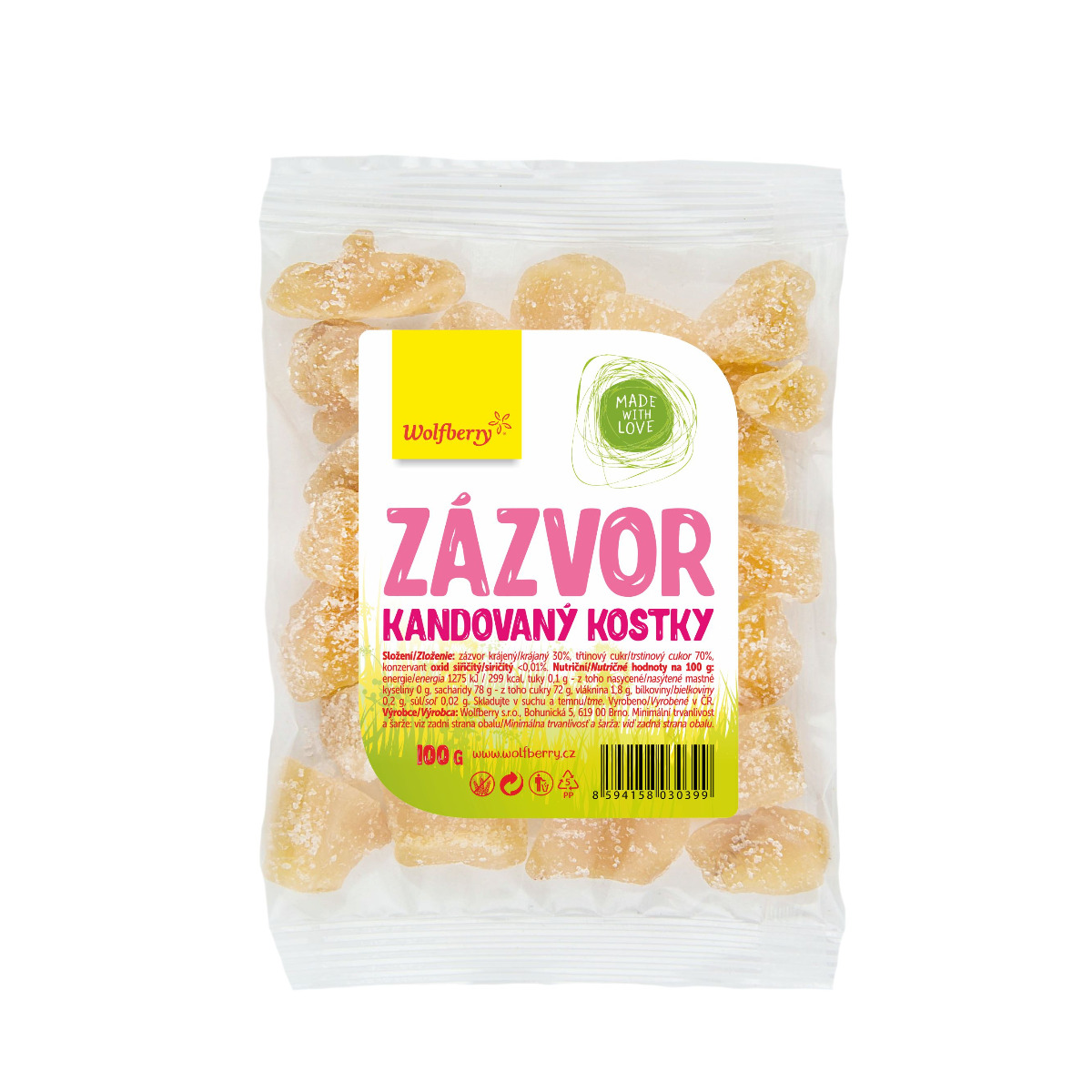 Wolfberry Zázvor kandovaný 100 g