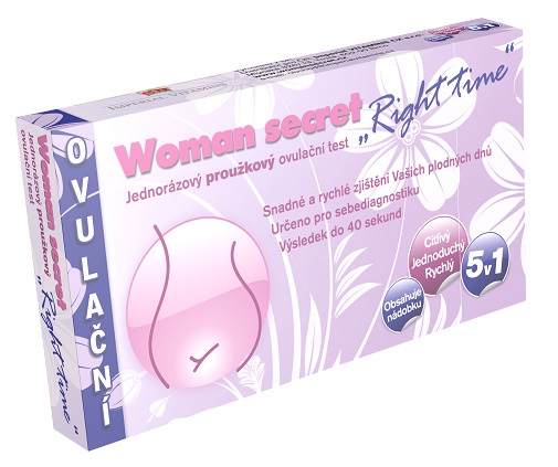 WOMAN SECRET Ovulační test Right Time proužkový 5v1, 5 ks