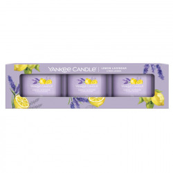 YANKEE CANDLE Lemon Lavender Votiv ve skle sada 3 x 37 g