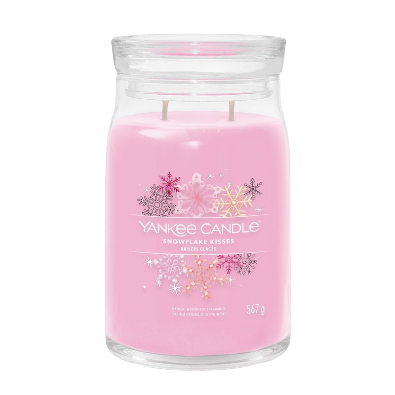 YANKEE CANDLE Signature sklo 2 knoty, Snowflake Kisses 567 g