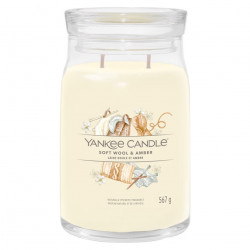 YANKEE CANDLE Signature sklo velké 2knoty Soft Wool & Amber 368 g