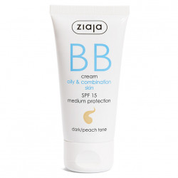 ZIAJA BB krém pro mastnou a smíšenou pleť SPF 15 Dark/Peach Tone 50 ml